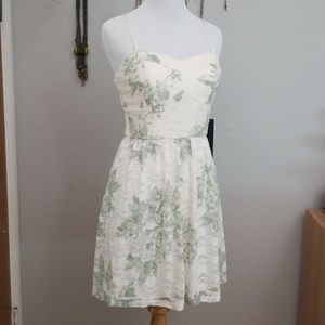 Lace White/Mint Green Floral Sundress